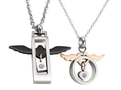 Aegean Jewelry Titanium Couple Pendant Necklace 