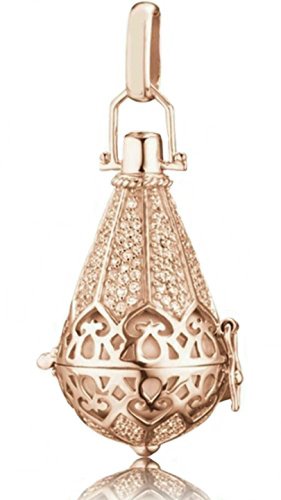 Blessings Rose Gold with Cubic Zirconia Oil Drop Tear Drop Aromatherapy Diffusing Locket