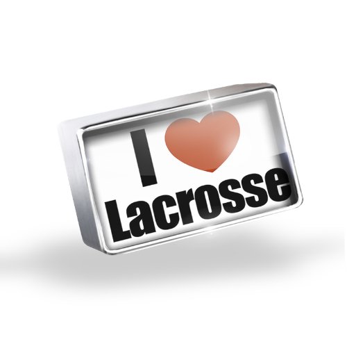 NEONBLOND Floating Charm I Love Lacrosse Fits Glass Lockets