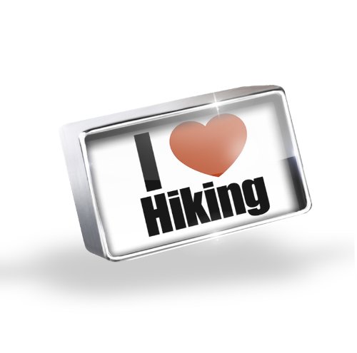 NEONBLOND Floating Charm I Love Hiking Fits Glass Lockets