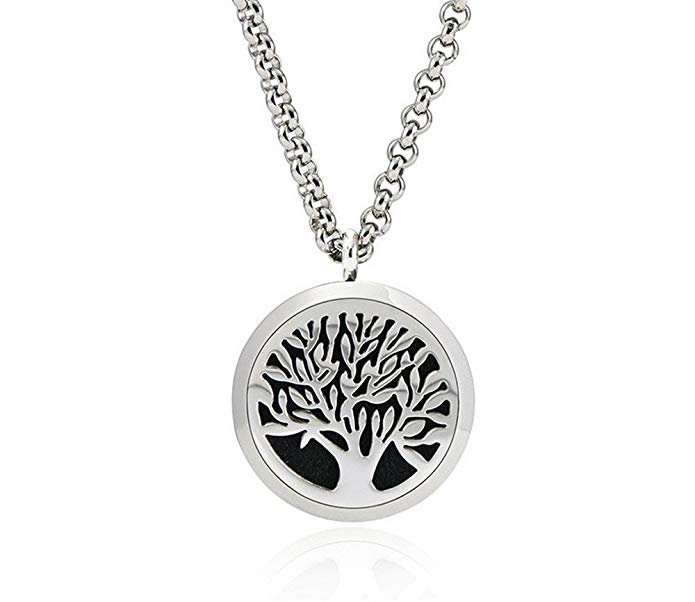 4You Tree of Life Pendant Necklace - Essential Oil Perfume Diffuser - Great Aromatherapy Jewelry Gift in an Exquisite Package for Christmas