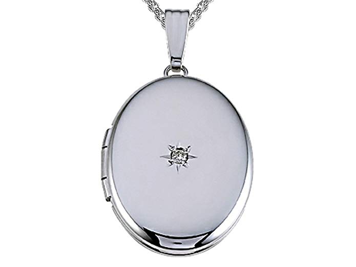 Finejewelers Oval Locket Pendant Necklace