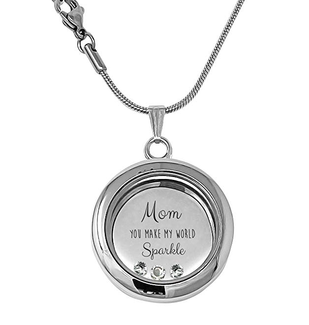 Truly Charming Mom Memory Charm Locket Necklace (18