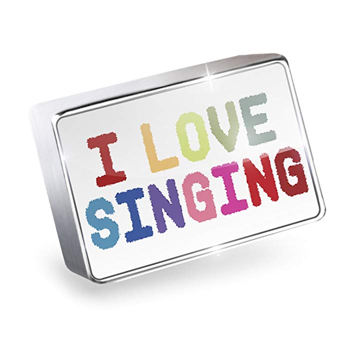 NEONBLOND Floating Charm I Love Singing,Colorful Fits Glass Lockets