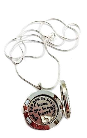 Customized Birthstone Miscarriage Locket by Living Memory Lockets for Less Son or Daughter