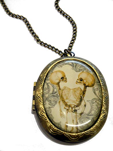 Fallen Saint Siamese Twins Cameo Locket Necklace