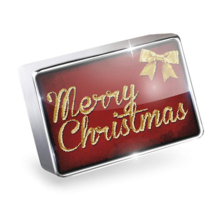 NEONBLOND Floating Charm Merry Christmas in English from USA Fits Glass Lockets, Neonblon