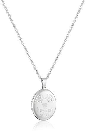 Ladies' Sterling Silver Oval Pendant with