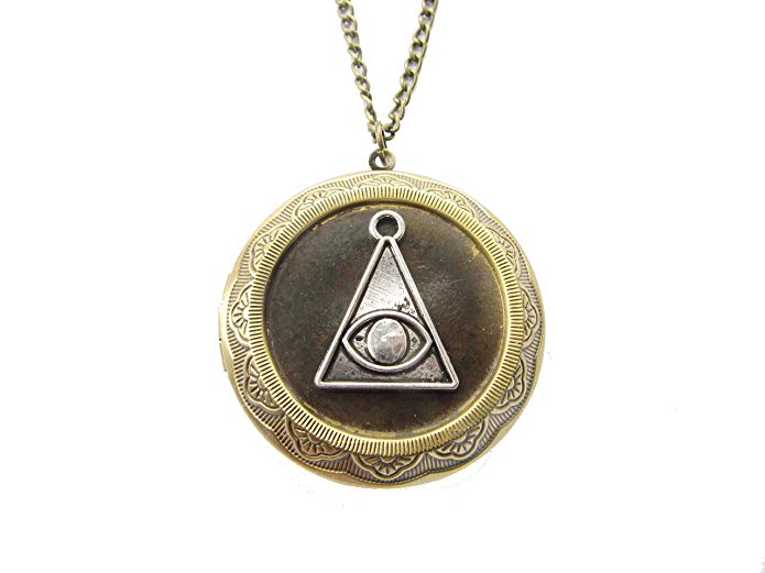 Hex Protection Locket Necklace , Hex Removal , Curse Protection,all Seeing Eye,evil Eye,wicca Jewelry