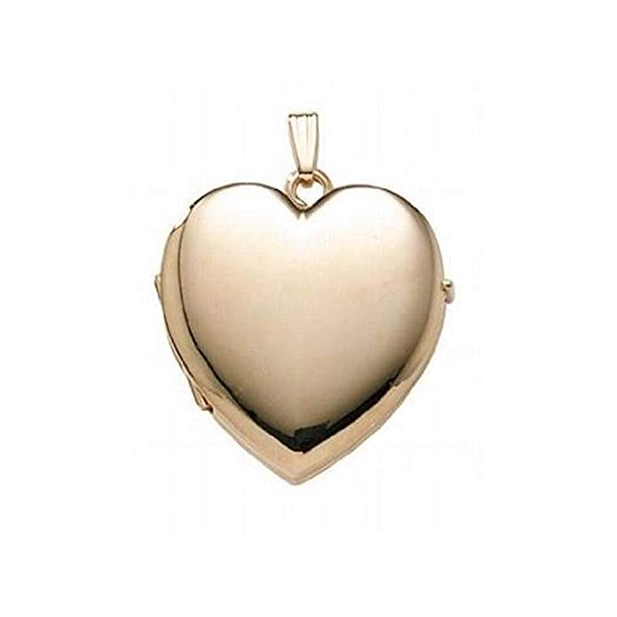 14K Gold Filled 4-Page Photo Heart Locket - 1-1/4 Inch X 1-1/4 Inch