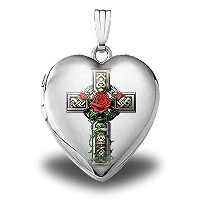 Sterling Silver Celtic Cross with Rose