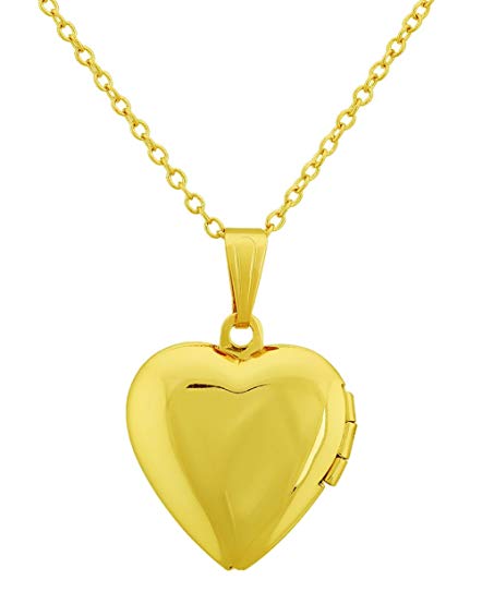 Paialco Open Heart Locket Pendant Necklace for Love Memory Photo Keeping, 18