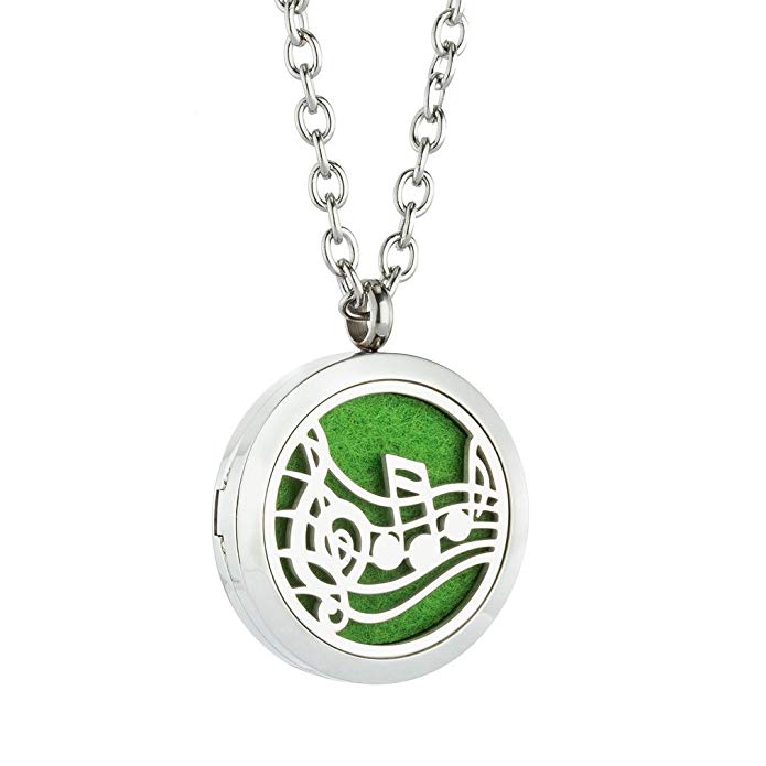 JAOYU Essential Oil Diffuser Necklace for Men Women Aromatherapy Pendant Stainless Steel Floating Charm Locket - Tree of Life Jewelry