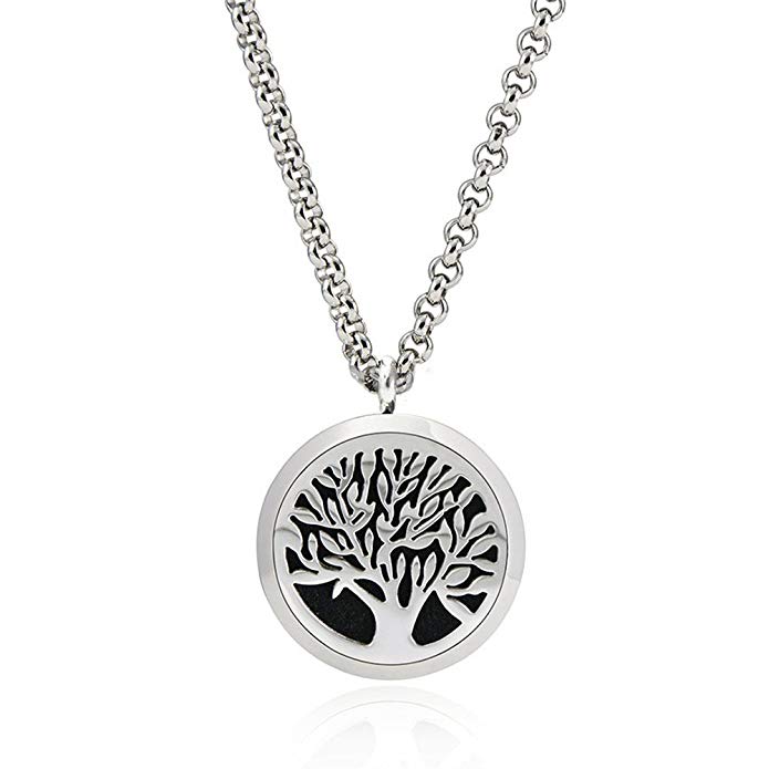 Dazzle flash Essential Oil Diffuser Necklace Hypo-Allergenic 316L Stainless Steel Locket Pendant Necklace NGG286