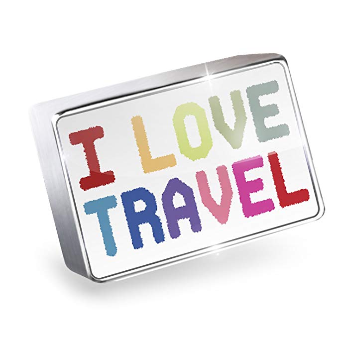 NEONBLOND Floating Charm I Love Travel Fits Glass Lockets