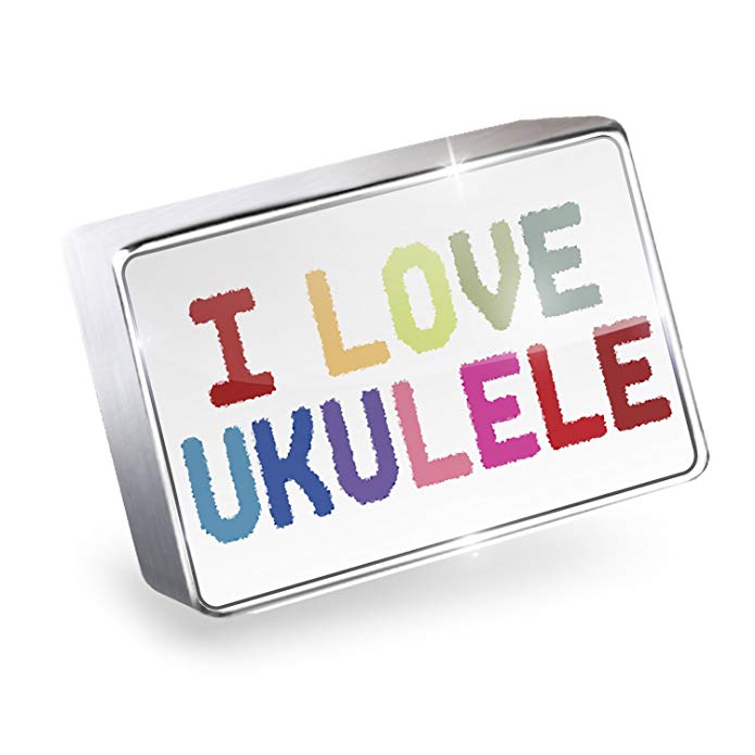 NEONBLOND Floating Charm I Love Ukulele Fits Glass Lockets