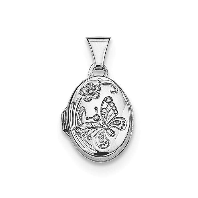 925 Sterling Silver Butterfly Oval Photo Pendant Charm Locket Chain Necklace That Holds Pictures Fine Jewelry For Women Gift Set