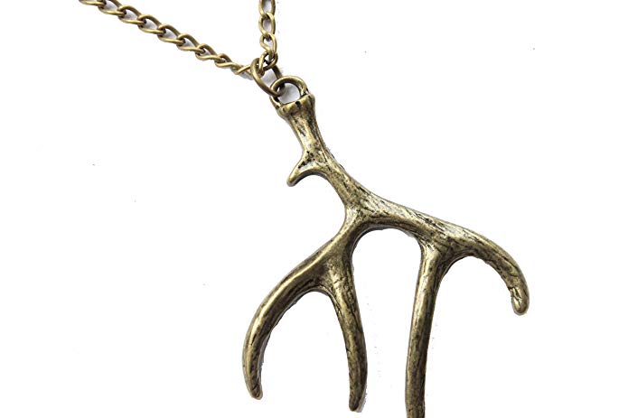 Bronze Antler Necklace, Hunting Necklace, Hunting Jewelry, Hunter Necklace, Deer Necklace