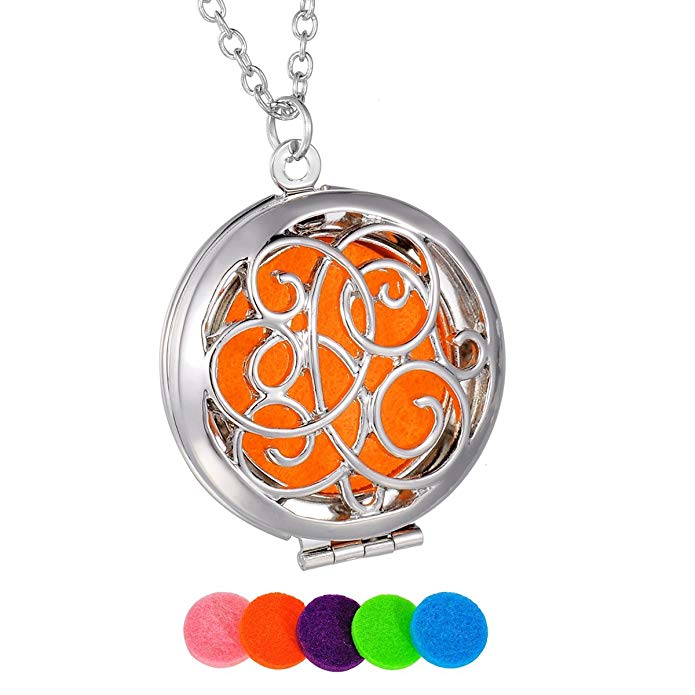 HooAMI Vine Aromatherapy Essential Oil Diffuser Necklace Pendant Magical Box Locket Jewelry