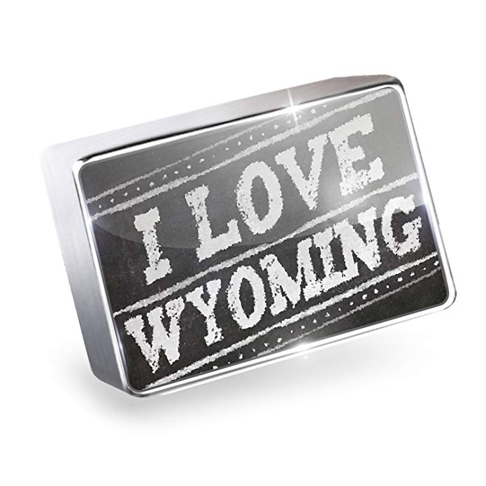 NEONBLOND Floating Charm Chalkboard with I Love Wyoming Fits Glass Lockets