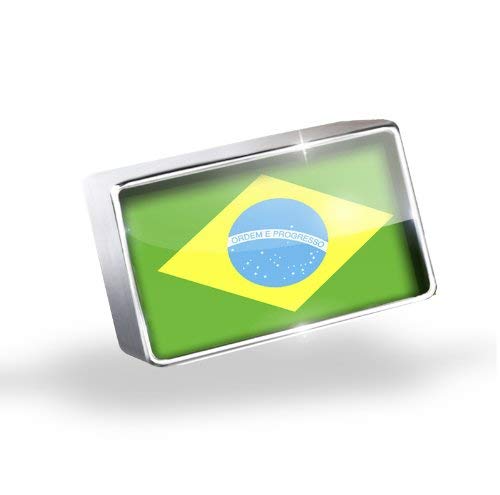 NEONBLOND Floating Charm Brazil Flag Fits Glass Lockets