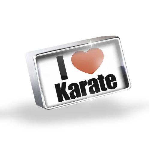 NEONBLOND Floating Charm I Love Karate Fits Glass Lockets