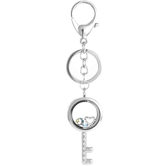 BG247 Floating Key Locket with Your Choice of 6 Charms