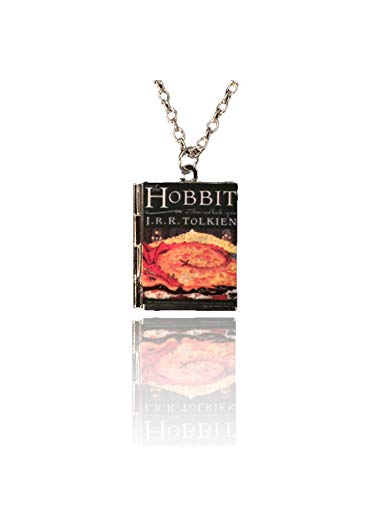 The Hobbit Tiny Book Charm, and Locket Necklace. JRR Tolkien