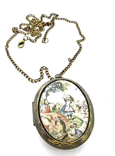 Fallen Saint Alice in Wonderland Scene Locket Necklace