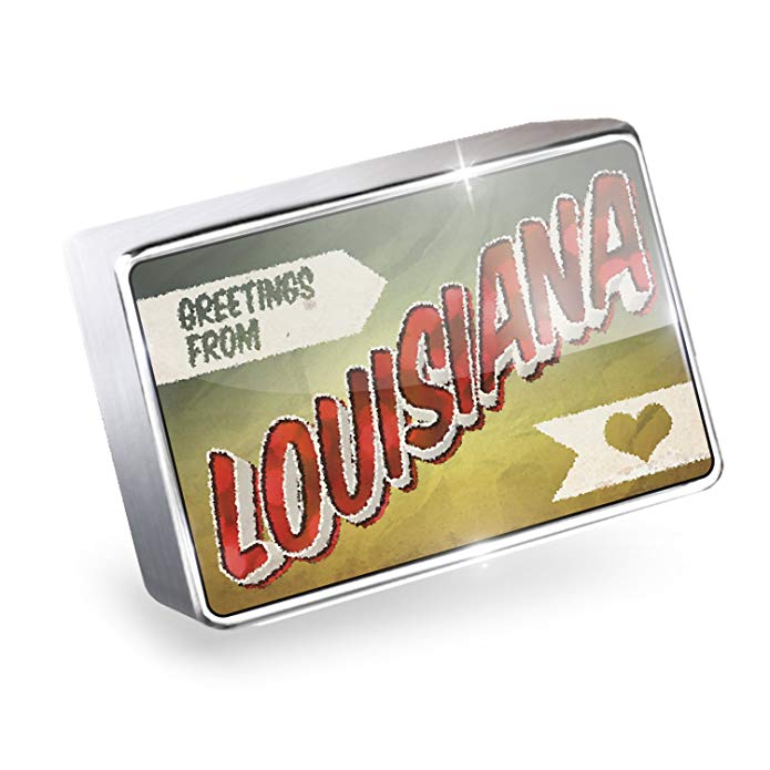 NEONBLOND Floating Charm Chalkboard with I Love Louisiana Fits Glass Lockets