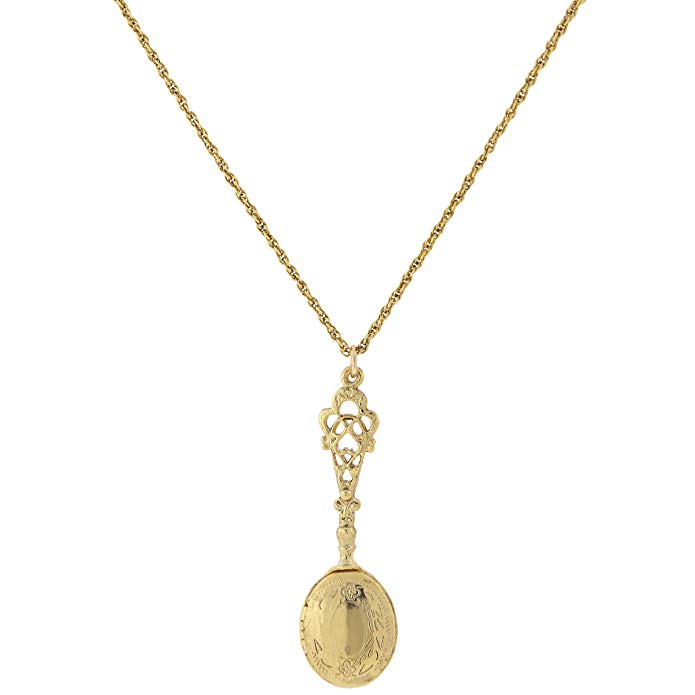 14K Gold-Dipped Locket Necklace 28