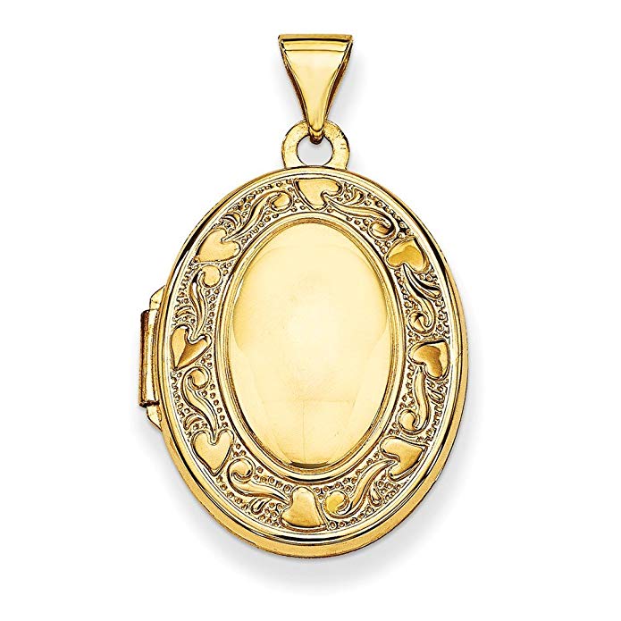 14k Yellow Gold Oval Family Locket